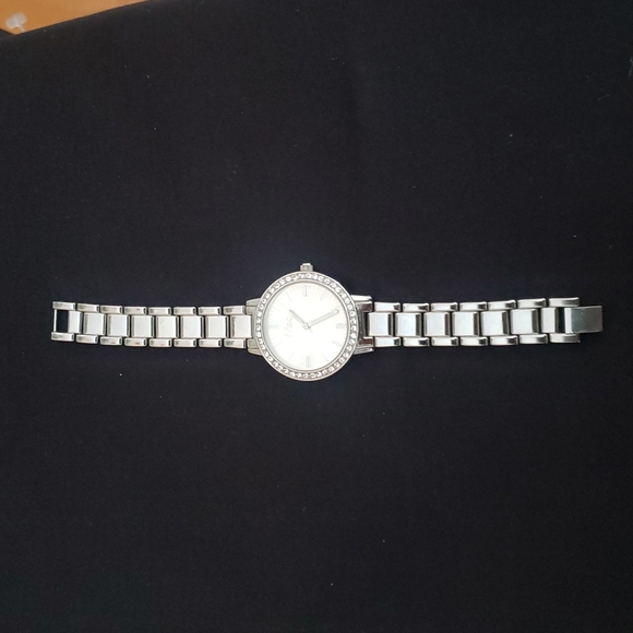 M&c Silver Tone Rhinestone Watch - Picture 2 of 5